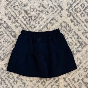 Crewcuts Tiered Ruffle Navy Mini Skirt